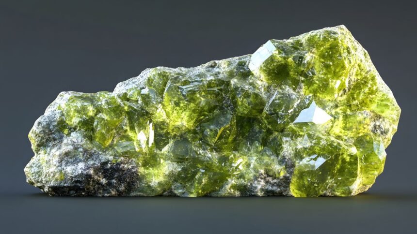 Ragyogó zöld peridot ásvány, amely a belső harmóniát segíti.