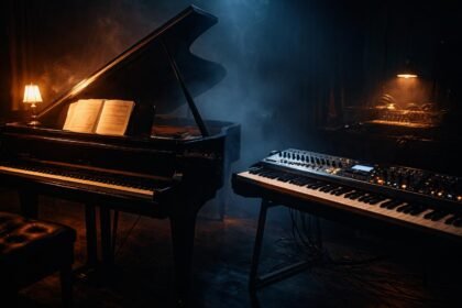 Akusztikus zongora és elektronikus billentyűs hangszer a filmzenében