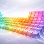 Színes kémiai elemek ábrázolása a periódusos rendszer hatására