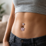 Szebbnél szebb köldök piercing egy női hason