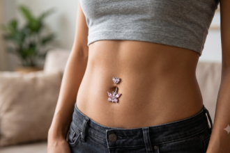 Szebbnél szebb köldök piercing egy női hason